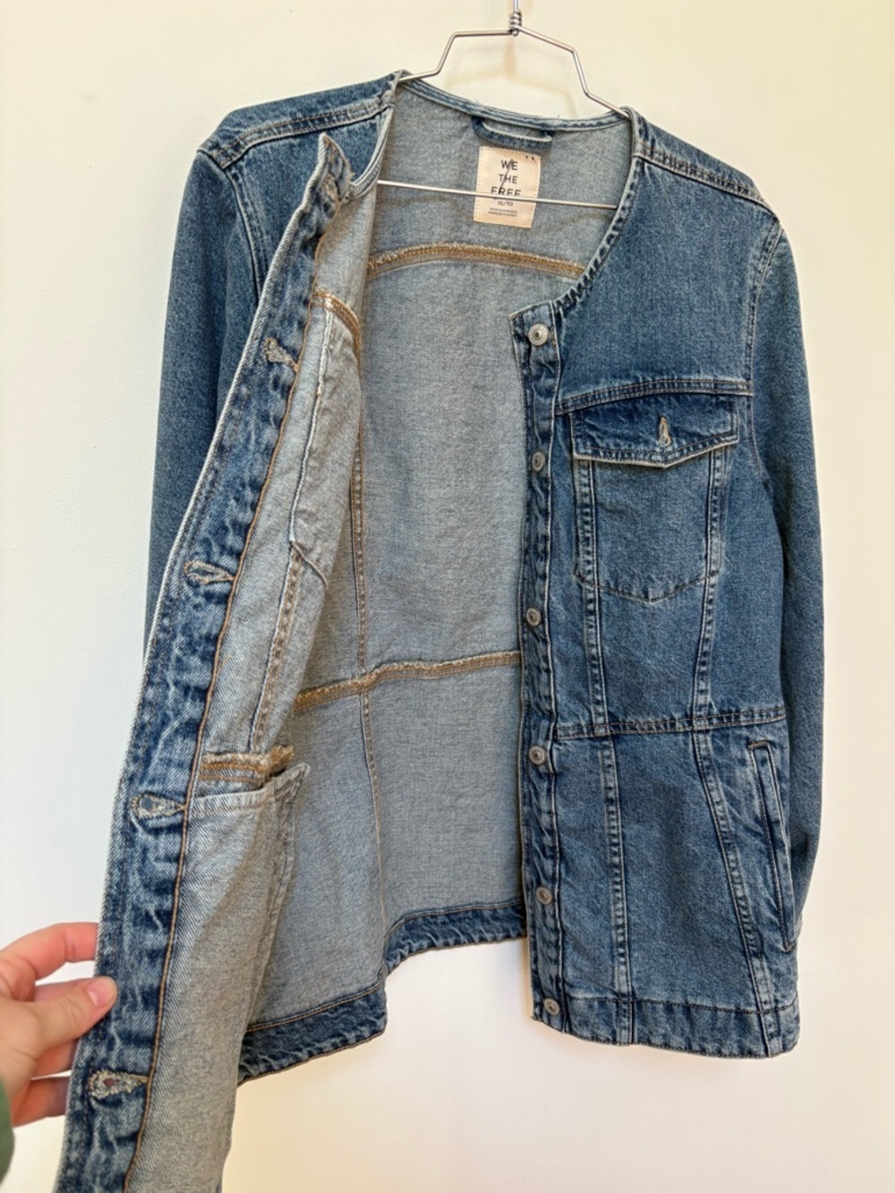 NWOT Free People We The Free Lula Denim Jacket Size XL - Picture 7 of 15